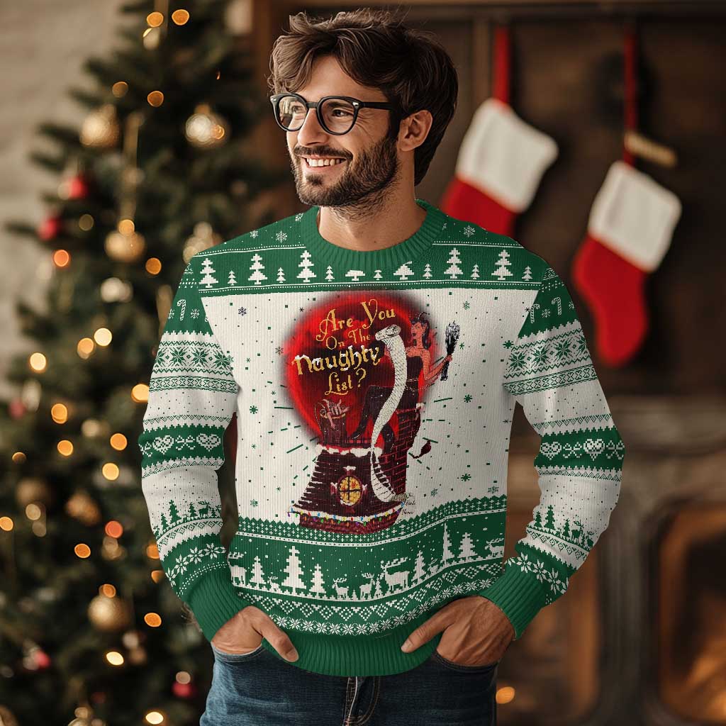 Xmas Krampus Ugly Christmas Sweater Are You On The Naughty List Krampus Lover