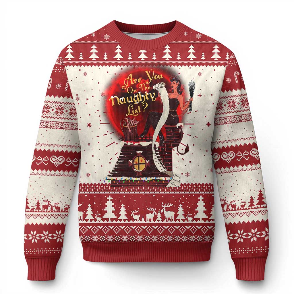 Xmas Krampus Ugly Christmas Sweater Are You On The Naughty List Krampus Lover