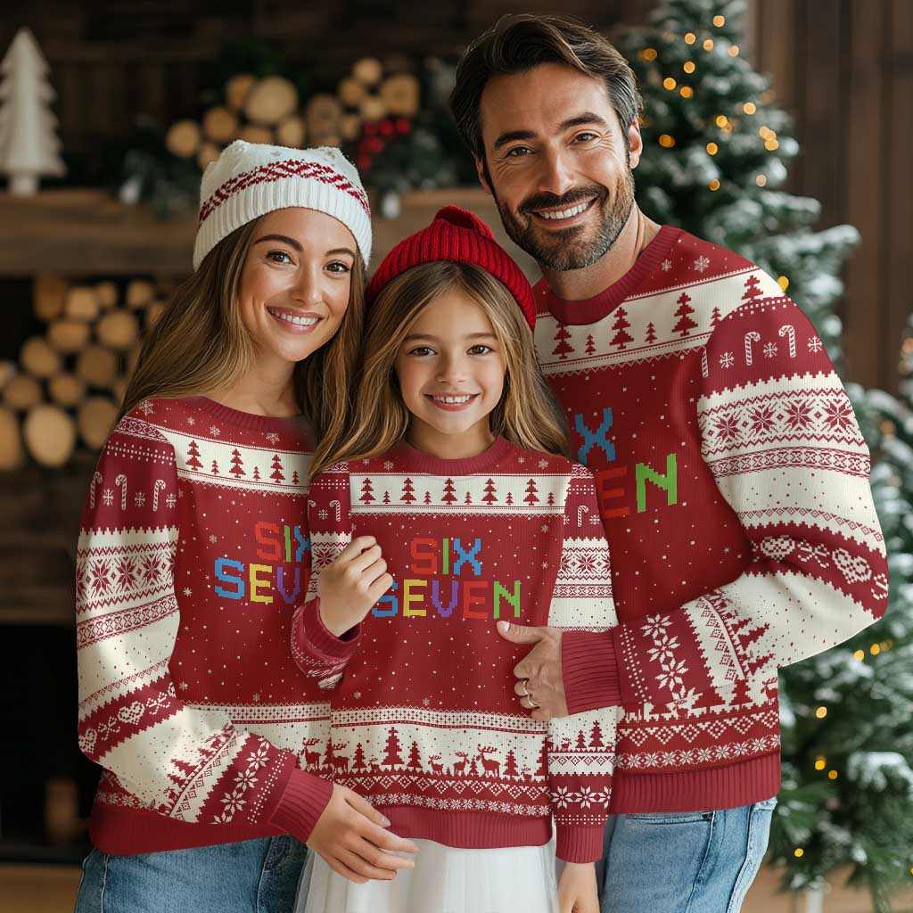 Six Seven Meme Pixel 67 Gen Alpha Meme Ugly Christmas Sweater
