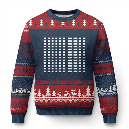 Six Seven 67 Morse Code Ugly Christmas Sweater Subtle Secret Gen Alpha Meme