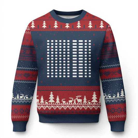 Six Seven 67 Morse Code Ugly Christmas Sweater Subtle Secret Gen Alpha Meme