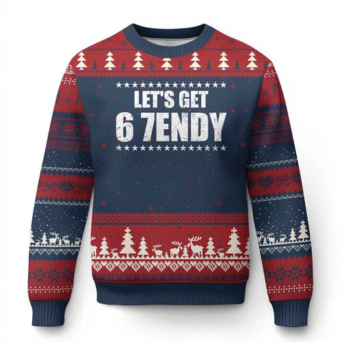 Lets Get Sendy 67 Six Seven Meme Alpha Slang Star Ugly Christmas Sweater - Wonder Print Shop