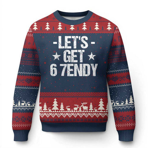 Lets Get Sendy 67 Six Seven Meme Alpha Slang Ugly Christmas Sweater - Wonder Print Shop