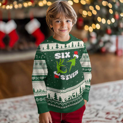 67 Six Seven Xmas Meme Ugly Christmas Sweater Funny Elf Hands