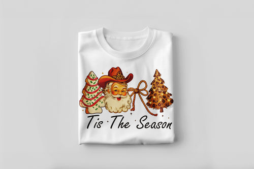 ’Tis the Season – Cowboy Santa Western Christmas Tee