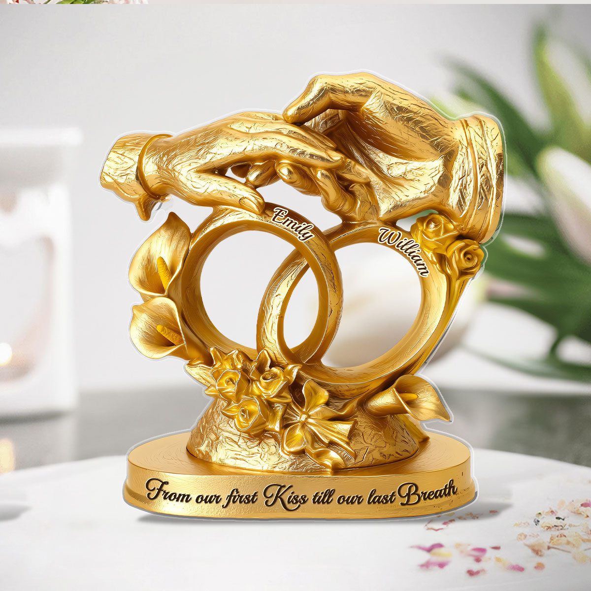 From This Moment, Our Love Shines Forever - Personalized Custom Shaped Squared Acrylic Plaque