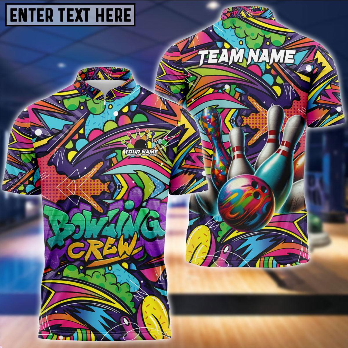 Bowling Graffiti Crew Customized Name, Team Name 3D Shirt
