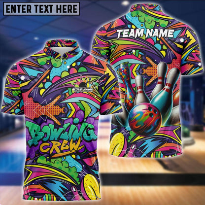 Bowling Graffiti Crew Customized Name, Team Name 3D Shirt