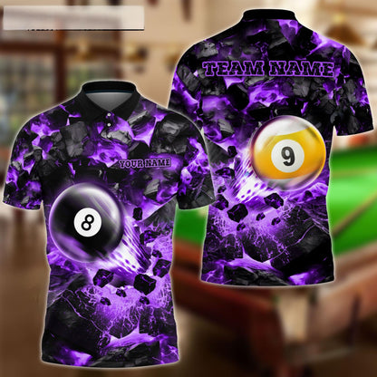 Billiards Ball 8&9 Shoot And Destroy Personalized Name Shirt