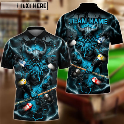 Billiards Viking Thunder Personalized Name Shirt