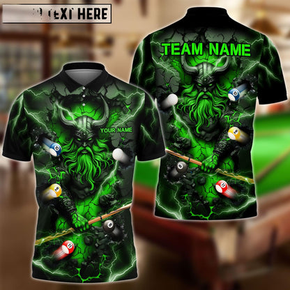 Billiards Viking Thunder Personalized Name Shirt