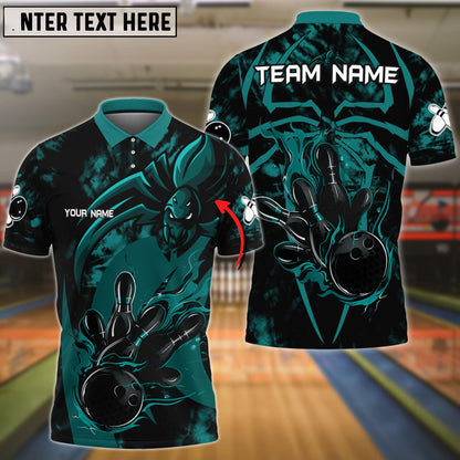 Spider Bowling Personalized Name, Team Name 3D Shirt (4 Colors)