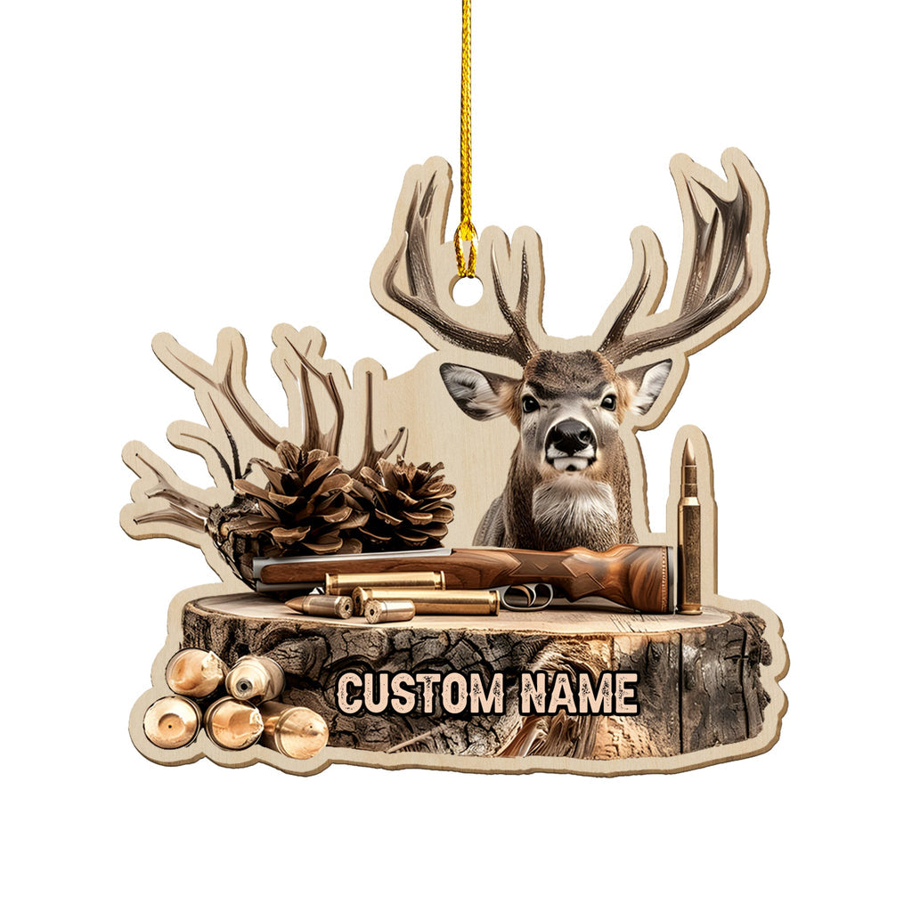 Personalized Deer Hunting OrnamentUnique Christmas Gift for Hunters & Outdoorsmen